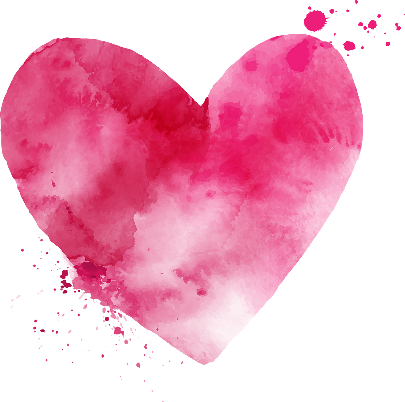 Pink Watercolor Heart Background