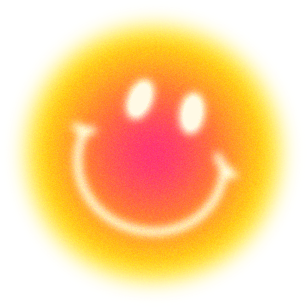 Blurry Glowing Gradient Smiling Face